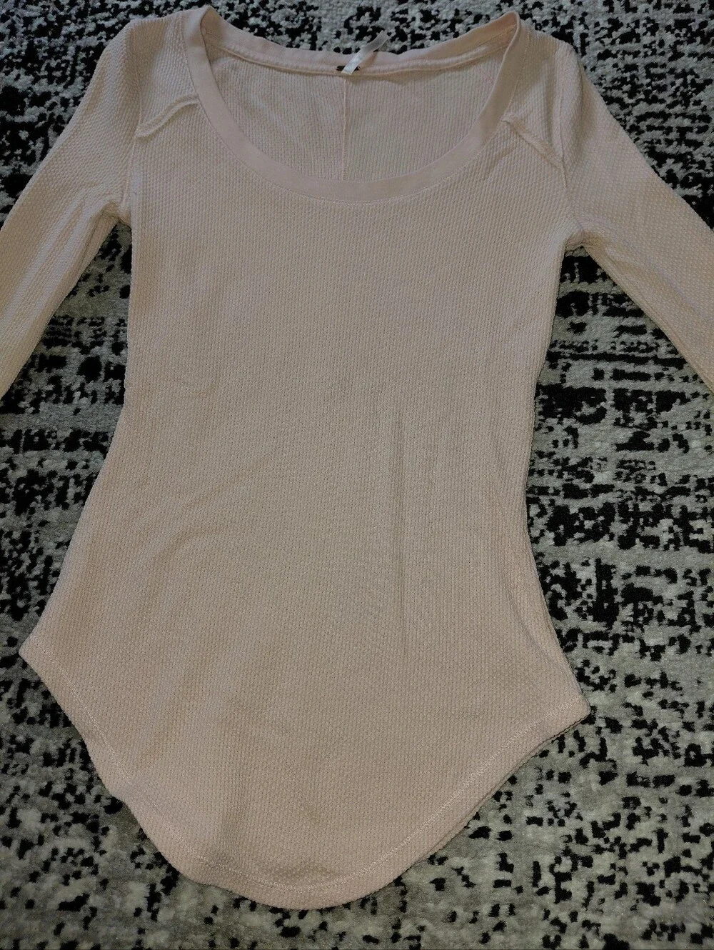 Free People Masquerade Cuff Thermal Top S Pink Embroidered Boho Y2K CC
